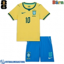 Fotballdrakt Barn Brasil Vinicius Junior #10 Hjemmedraktsett VM 2026 Kortermet (+ Korte bukser)